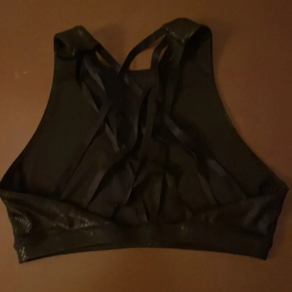 Last Chance! Flag Nor Fail python set. Shorts and high neck bra - Picture 3 of 6